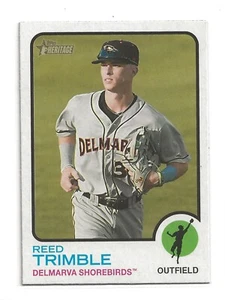 REED TRIMBLE 2022 Topps Heritage Minor Base Card Delmarva Shorebirds Orioles #67 - Picture 1 of 2
