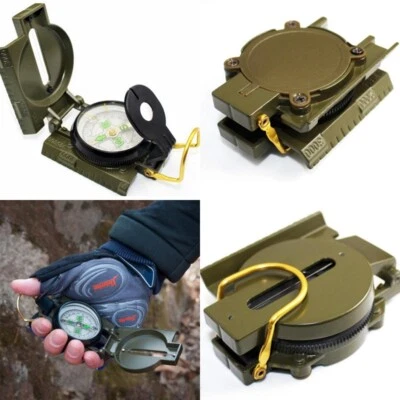 US Army Kompass Ranger Bundeswehr Oliv Metallgehäuse Marschkompass Navigation 2