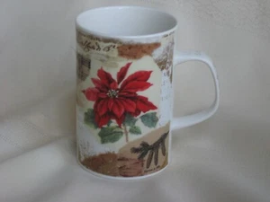 Dunoon Christmas Time Fine Bone China Cup Mug 4" England Michele Aubourg Design - Picture 1 of 10