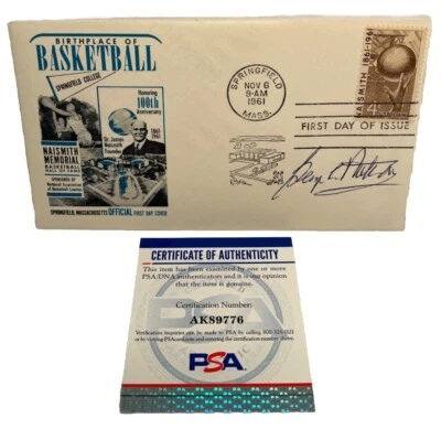 George Mikan NBA Naismith First Day Issue Envelope Auto Lakers HOF PSA/DNA (B35) - Image 1 of 3
