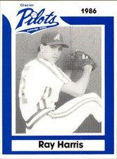 1986 Anchorage Glacier Pilots Team Issue #14 Ray Harris Jacksonville Arkansas AR