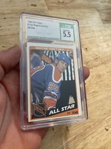 Wayne Gretzky CSG 5.5 Vintage NHL Hockey All Star Collector Card 1st Team 1984
