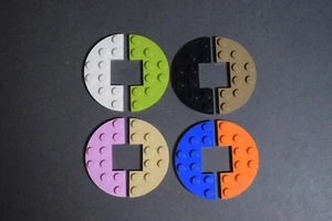 Lego 18646 Plate Round Half 3x6 with 1x2 Cutout Pack of 8 - Picture 1 of 5