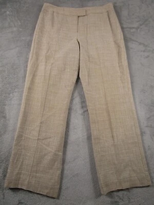 Pantalones Pendleton Mujer 10 Marrón Tweed Lana Mezcla Seda Profesional Preppy Foto 1 de 4