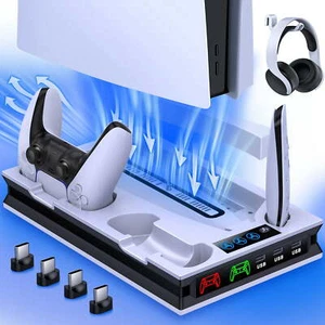 PS5 Slim Stand Cooling Controller Charger for PS5 Digital/Disc Edition Console - Picture 1 of 6