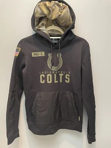 Nike Indianapolis Colts NFL Salute To Service Hoodie Black Camo Dri-Fit SMALL - Picture 1 of 15