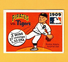 1971 Fleer LAUGHLIN WORLD SERIES 1909 Pirates v. Tigers  #7 BLACK BACK CREASED