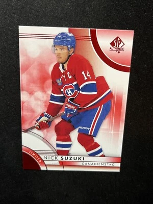 23-24 UD SP Authentic Hockey Red Limited 28 Nick Suzuki - Image 1 of 2
