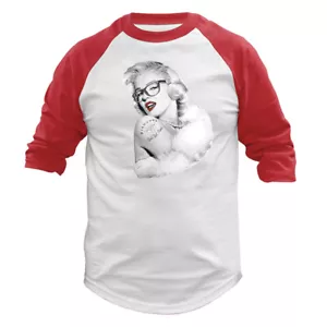 Nerd Monroe Graphic 3/4 Sleeve Raglan - Foto 1 di 10