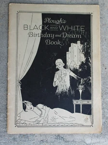 Antico libro da sogno e compleanno anni 20 aratro crema viso bianco e nero - Foto 1 di 6