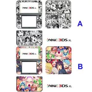 Nintendo 2015 3DS XL Vinyl Decals Funny Ahegao Girl Anime Girl Skins Sticker Set - Picture 1 of 3