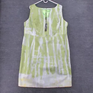 Vestido Tahari Para Mujer 20 Rosalía Vestido Verde Sin Mangas Cuello en V Lápiz Hasta la Rodilla - Imagen 1 de 12