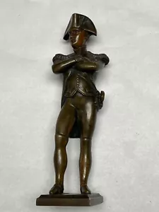 Vintage 8” Napoleon Bonaparte Bronzed Cast Statue 19th Century Stamped - Picture 1 of 6