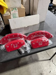 Front/Rear Set MGP Disc Brake Caliper Cover Red/Silver For Honda Pilot 2009-2022 - Foto 1 di 1