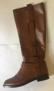 Neu ohne Karton Nine West Avonna braune Lederreitstiefel Größe 5,5 M fabelhaft! - Bild 1 von 9