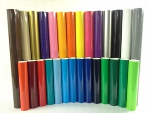 LETRERO VINILO 24": 7 rollos, 10'ea, 40 colores USIC MFG. Envío GRATUITO - Imagen 1 de 2