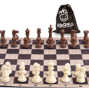 Tournament Chess Set Complete✅ Plastic 32Pieces ✅MousePad Board,& Brown Bag✅ - Picture 1 of 7