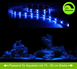 Aquarium Mondlicht 60 cm LED Lichtleiste + Dimmer, Komplettset blau flexi-slim - Bild 1 von 3