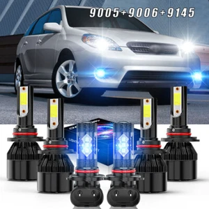 Fits Toyota Matrix 2003-2008 6X 6000K Headlight Fog Light Bulbs Kit white+blue - Bild 1 von 18