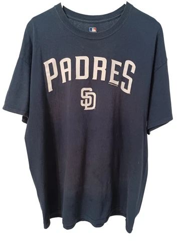 MLB SD Padres Men's XL short sleeve t shirt 2016 colors blue & white letters Cover