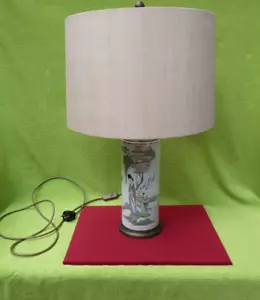 Alte Chinesische Tisch Stehlampe Lampe Porzellan Messing mit Signierung - Bild 1 von 16