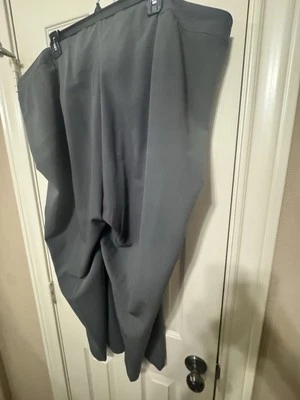 Pantalones de vestir TanJay para mujer talla 24W gris mezcla de poliéster, bolsillos delanteros con cremallera Foto 1 de 2