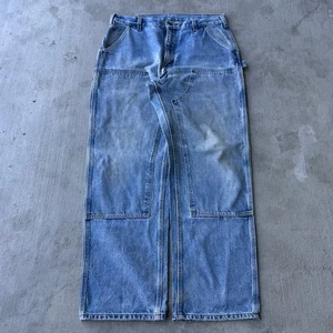 Vintage Y2K Carhartt Denim Blue Jeans Double Knee Work Wear Zimmermannshose - Bild 1 von 8