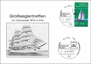 Olympics Games Kiel Meeting of Large Sailing Ships Germany FDC 1972 - Picture 1 of 1