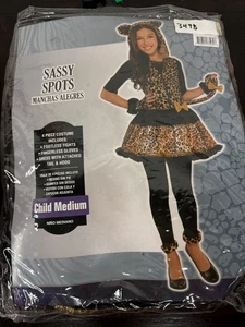 Costume Sassy Spots ghepardo BAMBINO 4 pezzi taglia MEDIA (8-10) - Foto 1 di 2
