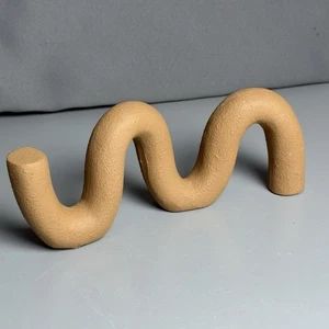 MCM Studio Moderne Poterie Squiggle Tube Sculpture Art Décor 8" - Photo 1/14