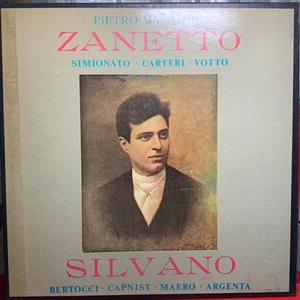 MASCAGNI-ZANETTO-SILVANO-ORIGINAL MRF PRIVATE REC 3-LP BOX SET-LIBRETTO-USED - Imagen 1 de 5