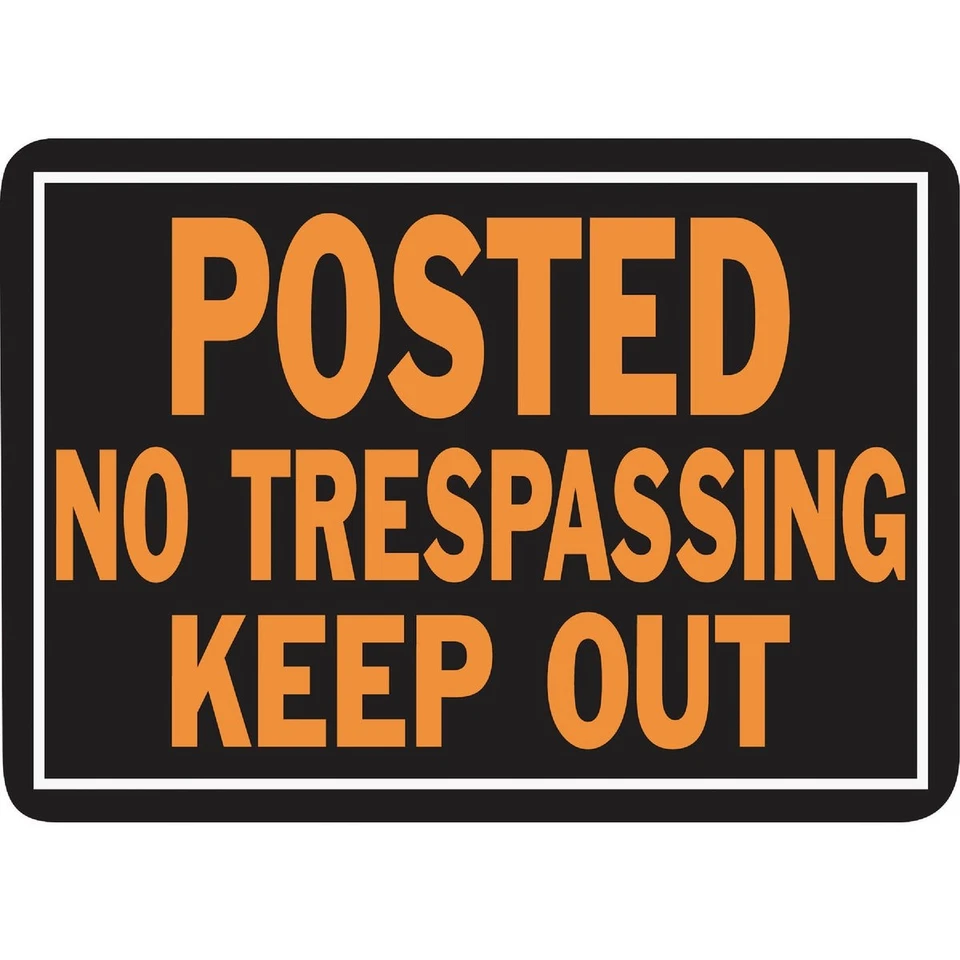 Hy-Ko 10x14 Day-Glo Aluminum Sign, Posted No Trespassing Keep Out 813 Pack of - Image 1 of 1