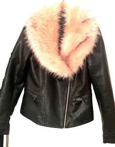 Kelyna Paris Jacke Kunstleder Kunstfell 36-38 - Bild 1 von 8