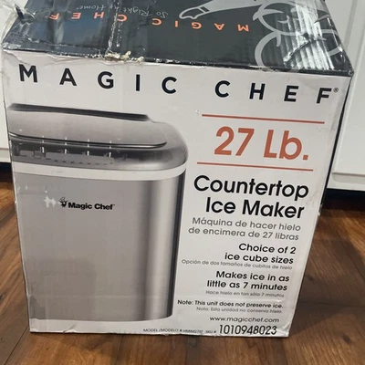 Magic Chef 27 Lb Countertop Ice Maker Stainless Steel HMIM27ST Free Shipping - Image 1 of 4