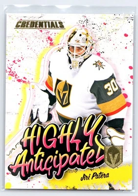 Jiri Patera 2023-24 UD Credentials Hockey Rookie Highly Anticipated #HA-23 - Image 1 of 2