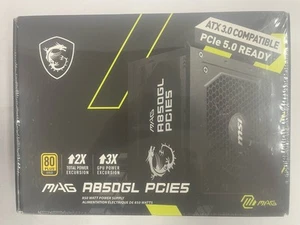 MSI MAG A850GL PCle 5.0 Ready ATX 3.0 Compatible New Sealed - Photo 1/2