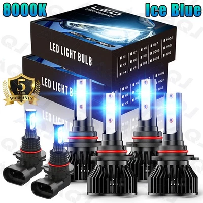 For Chevrolet Silverado 1500 2003-2006 LED Headlight High Low Fog Light Blue - Image 1 of 4