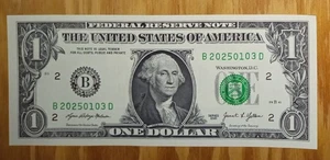 Fancy Dollar Bill Birthday/Anniversary Note B20250103D (Jan. 03, 2025) - Picture 1 of 2