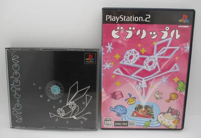 PS1 Vib-Ribbon & PS2 Vib-Ripple 2Games Dal Giappone SCPS-18012 SCPS-11032 - Immagine 1 di 4