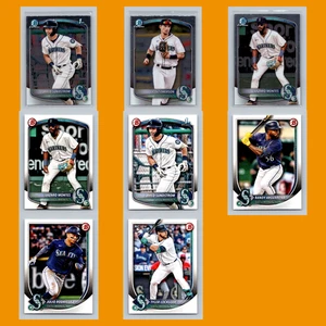 Seattle Mariners Lot 8 Baseball Cards Bowman Chrome Prospects 1st NM Baseball - Picture 1 of 10