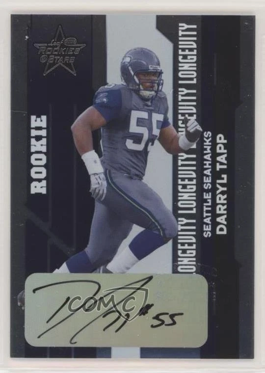 2006 Leaf Rookies & Stars Longevity Parallel Signatures /50 Darryl Tapp Auto RC - Image 1 of 2
