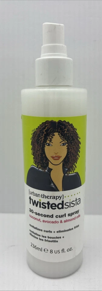 TWISTED SISTA 30 SEGUNDOS RIZO SPRAY 8 OZ (ACEITES DE COCO AGUACATE ALMENDRAS) Foto 1 de 4