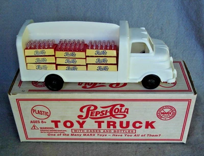 Camión de juguete de plástico Marx Pepsi Cola años 80 + fundas en caja original COMPLETO Foto 1 de 4