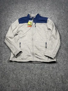 Orvis Jacket Mens Medium Gray Blue Full Zip Knit Stand Collar Outdoors New - Picture 1 of 7