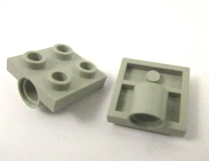 Lego x2 OldGray Platte modifiziert 2x2 mit Stiftloch Ref 2444 - Bild 1 von 1