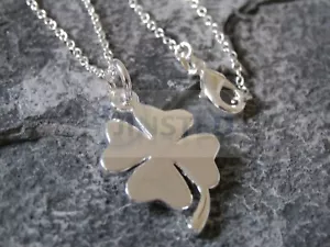 Elegante Collar de Plata con 4 Hojas Trébol Colgante Cadena Dije Joyería WN002 - Imagen 1 de 2