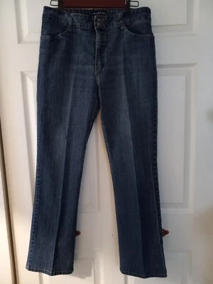Halston Jeans wear Dark Blue Cotton Blend Jean 32" Waist  31"inseam size 10 - Image 1 of 4
