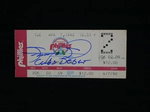 SAMMY SOSA SIGNED TICKET STUB APR 7 1992 W/ "CUBS DEBUT" BAS BECKETT BAS COA - Picture 1 of 2