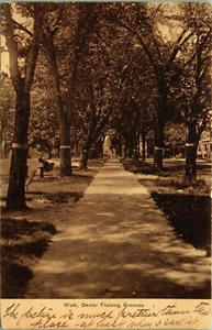 Postal Walk Dexter Training Grounds Rhode Island PM 1908 Estación Norte - Imagen 1 de 2