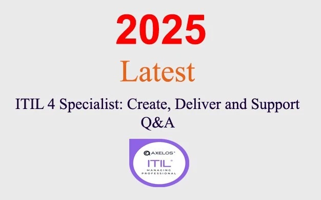 ITIL 4 Specialist Create, Deliver and Support Q&A GUARANTEED (1 month update) - Image 1 of 1